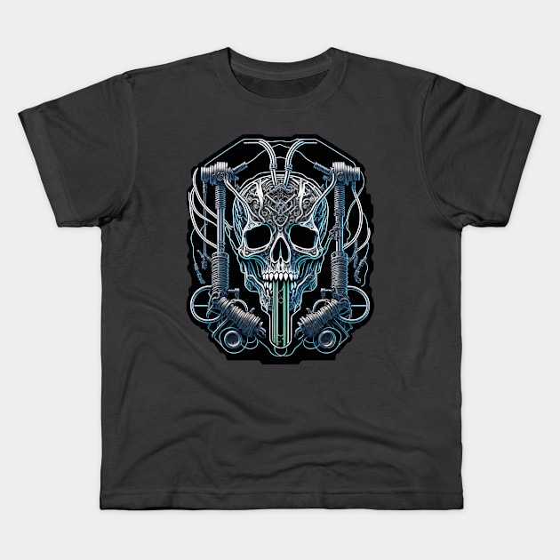 Cyborg Heads S02 D69 Kids T-Shirt by Houerd